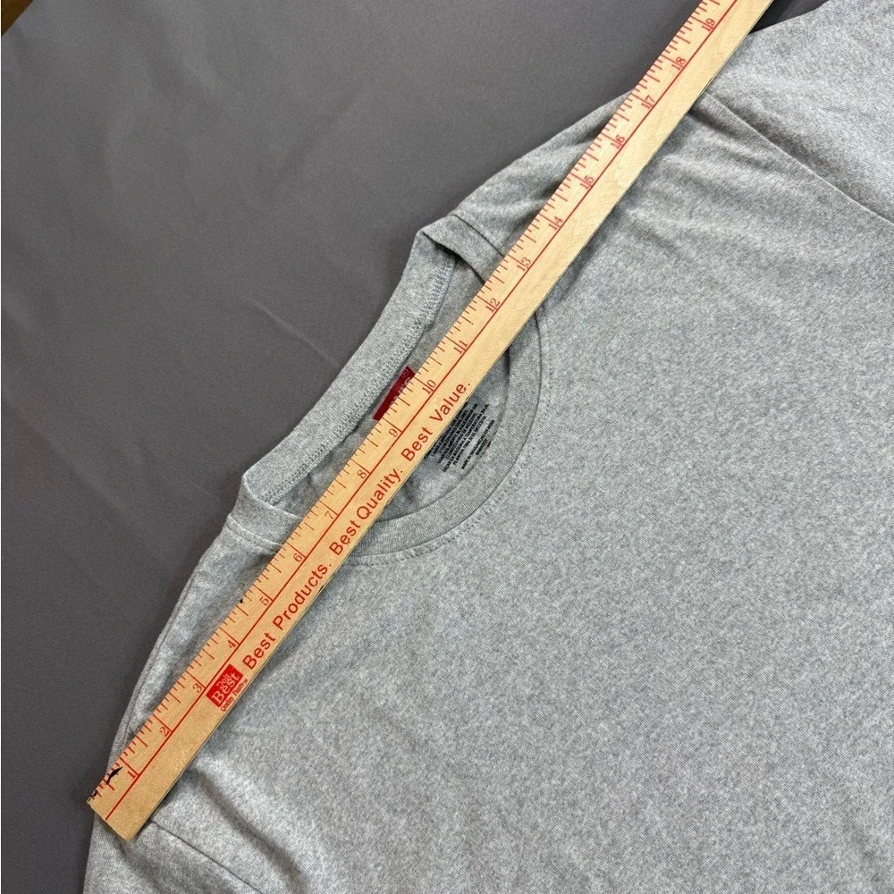 Levis Mens Heather Grey Short Sleeve Crewneck T-Shirt Large Cotton‎ Blend Basic
